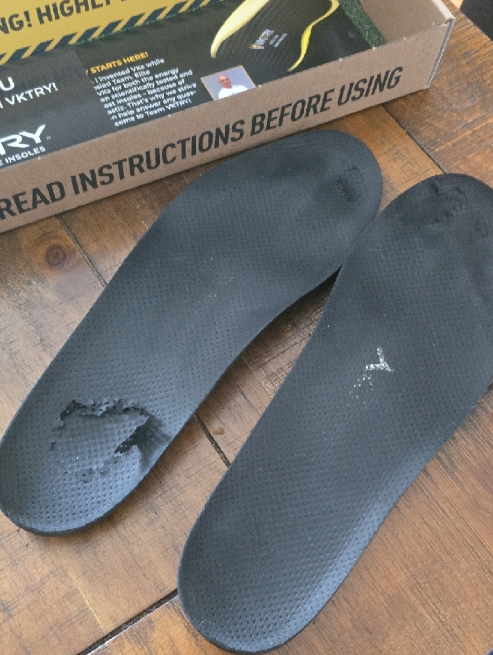 VKTRY Men’s Black Performance Insoles - Low-Profile Support - Picture 3 of 9